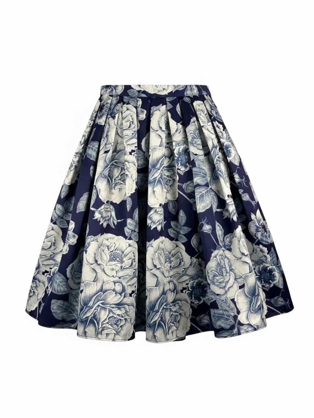 Chicwish Floral Pleated Skirt with Pockets Size Large